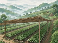 Worasa Mijane and Daniel Mijane — coffee farmer illustration 3
