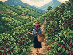 Jacinto Domingo — coffee farmer illustration 1