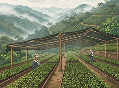 Red Bird Coffee — coffee farmer illustration 3