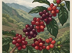 Takesi — coffee farm illustration 3