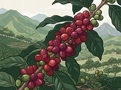 Las Brumas — coffee farm illustration 3