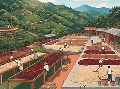 Savage Coffees — coffee farm illustration 2