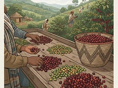 Tofik Nura — coffee farmer illustration 2
