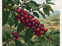 Buriso Amaje — coffee farm illustration 3