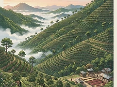 Hacienda Barbara — coffee farm illustration 1