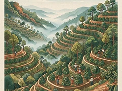 or producer-specific — coffee farm illustration 1