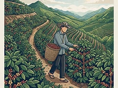 Gerson Mora — coffee farmer illustration 1