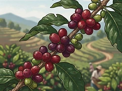 Hora Ganet — coffee farm illustration 3