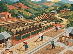 Finca Manantial — coffee farm illustration 2