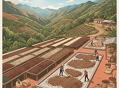 Nuevo Progresso — coffee farm illustration 2