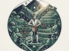 Hacienda La Esmeralda — coffee farmer illustration 3