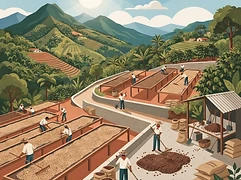 La Chorrera — coffee farm illustration 2