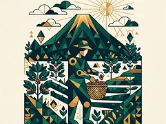 Orgánica cooperative — coffee farmer illustration 2
