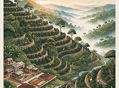 Coopedota — coffee farm illustration 1