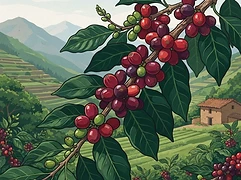 Layampata — coffee farm illustration 3