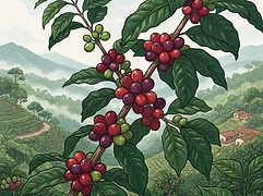 El Casino — coffee farm illustration 3