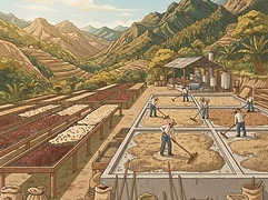 Triunfo Verde β coffee farm illustration 2