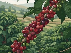 Small farms in the village of Okoluu β coffee farm illustration 3