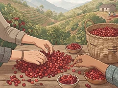 Germán Cubas Perez — coffee farmer illustration 2