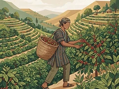 Bekele Yutute — coffee farmer illustration 1