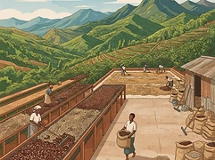 Gathiruini β coffee farm illustration 2