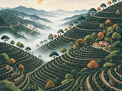 Smallholder farms associated with the Redelong Organic Cooperative — coffee farm illustration 1