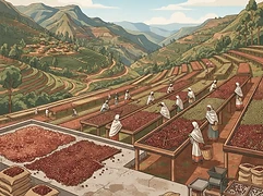 Dawencho β coffee farm illustration 2