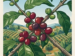 Estevão Douro — coffee farm illustration 3
