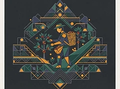 COOPESQUI — coffee farmer illustration 1