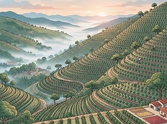 Fazenda Rio Brilhante — coffee farm illustration 1