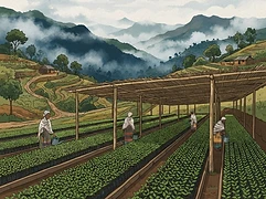 Habtamu Fikadu — coffee farmer illustration 3