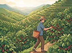 Roberto Miranda — coffee farmer illustration 1