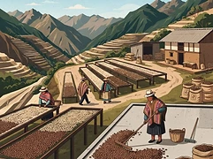 Flor Del Valle — coffee farm illustration 2