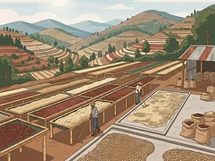 Guchienda β coffee farm illustration 2