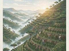 Smallholder farms contributing to Adorsi-Testi Wash Station — coffee farm illustration 1