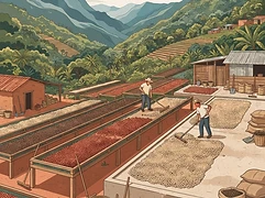 El Itacayo — coffee farm illustration 2