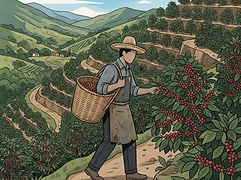 Martir Fernandez — coffee farmer illustration 1