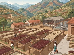 Kanzu — coffee farm illustration 2