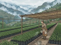 Wanja Coffee — coffee farmer illustration 3