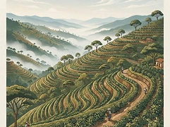 Juan Martín — coffee farm illustration 1