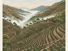 El Casino — coffee farm illustration 1