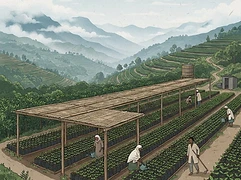 Testi Specialty Coffee — coffee farmer illustration 3