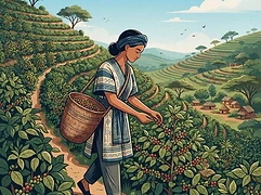 Tuke Yute — coffee farmer illustration 1