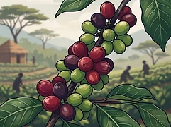 Idido cooperative β coffee farm illustration 3