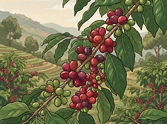 Sike Bokasso — coffee farm illustration 3