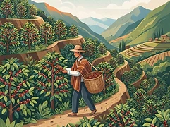 Cultivar — coffee farmer illustration 1