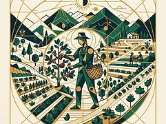 Don Juan Alarcón and family — coffee farmer illustration 3