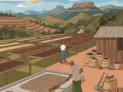 Kieni Cooperative — coffee farm illustration 2