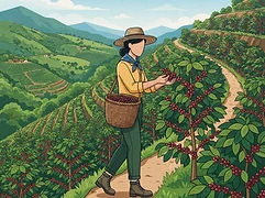 Sandra Trochez — coffee farmer illustration 1
