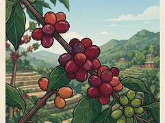 Dida Hora washing station — coffee farm illustration 3